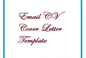 Email CV Cover Letter Template
