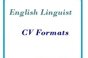 English Linguist CV Formats