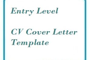 Entry Level CV Cover Letter Template
