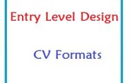 Entry Level Design CV Formats