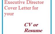 Executive Director Cover Letter for your CV or Resume
