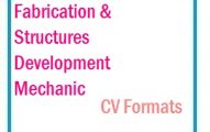 Fabrication & Structures Development Mechanic CV Formats