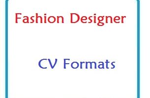 Fashion Designer CV Formats