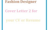 Fashion Designer Cover Letter 2 for your CV or Resume