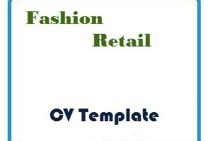 Fashion Retail CV Template