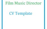 Film Music Director CV Template