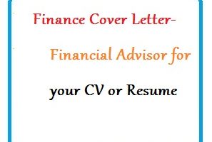 Finance Cover Letter - Financial Advisor for your CV or Resume