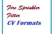 Fire Sprinkler Fitter CV Formats