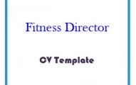 Fitness Director CV Template