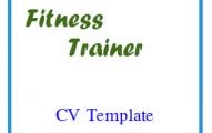 Fitness Trainer CV Template