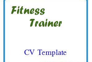 Fitness Trainer CV Template