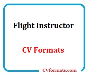 Flight Instructor CV Formats