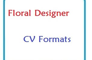 Floral Designer CV Formats