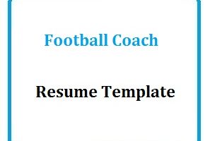 Football coach resume Template
