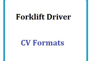 Forklift Driver CV Formats
