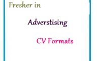 Fresher in Advertising CV Formats