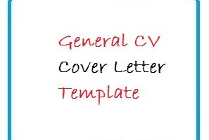 General CV Cover Letter Template