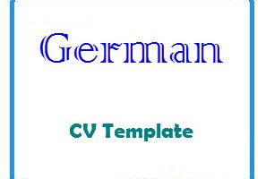 German CV Template