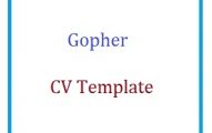 Gopher CV Template