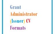 Grant Administrator (Issuer) CV Formats