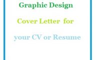 Graphic Design Cover Letter for your CV or Resume