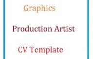 Graphics Production Artist CV Template