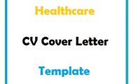 Healthcare CV Cover Letter Template