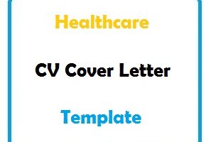 Healthcare CV Cover Letter Template