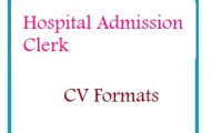 Hospital Admission Clerk CV Formats