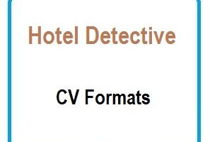 Hotel Detective CV Formats