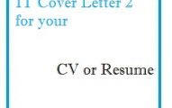 IT Cover Letter 2 for your CV or Resume