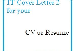 IT Cover Letter 2 for your CV or Resume