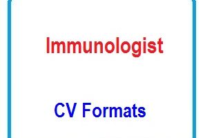 Immunologist CV Formats