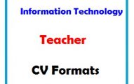 Information Technology Teacher CV Formats