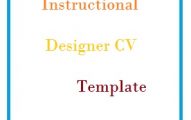 Instructional Designer CV Template