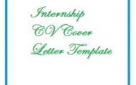 Internship CV Cover Letter Template