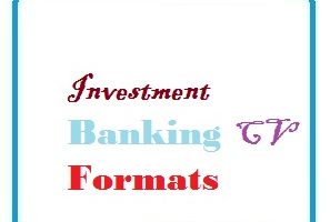 Investment Banking CV Formats