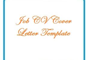 Job CV Cover Letter Template