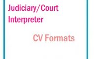 Judiciary Court Interpreter CV Formats