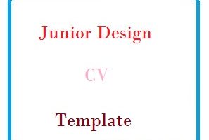 Junior Design CV Template
