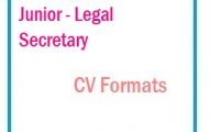 Junior-legal secretary CV Formats