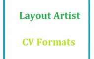 Layout Artist CV Formats