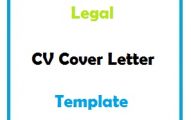 Legal CV Cover Letter Template