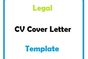 Legal CV Cover Letter Template