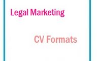 Legal marketing CV Formats