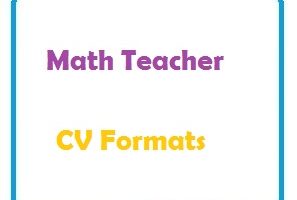 MATH TEACHER CV Formats
