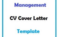 Management CV cover letter Template