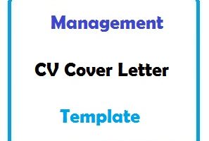 Management CV cover letter Template