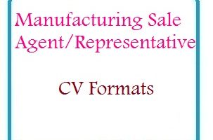 Manufacturing Sale Agent Representative CV Formats