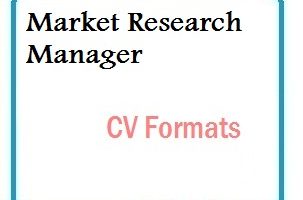 Market Research Manager CV Formats